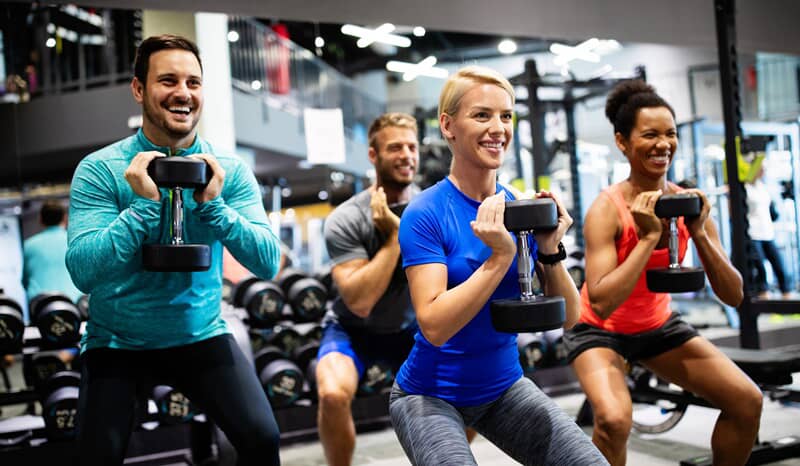An image of people working out in a gym.